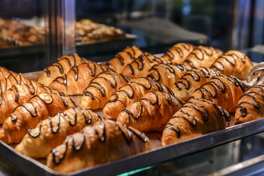 talianské raňajky, croissanty